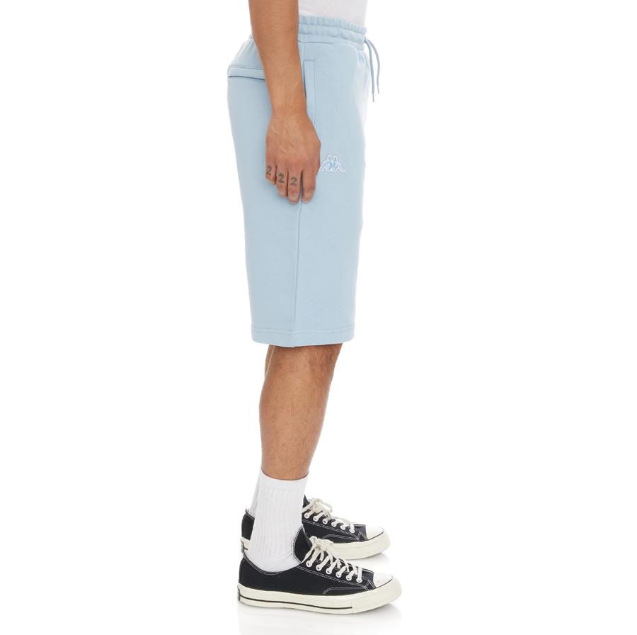 Kappa Logo Fleece Mabok Shorts - Blue Lt product image 5, provided for visual reference and product detail review