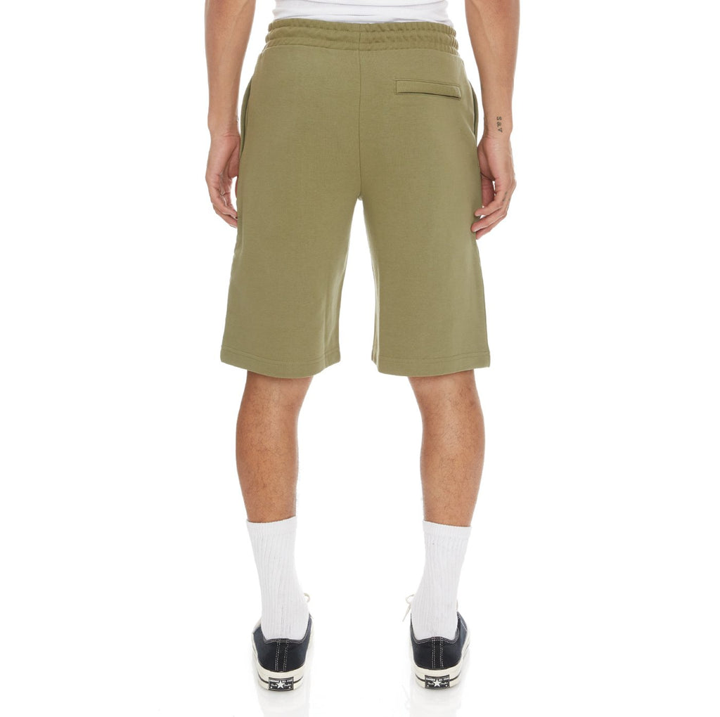 Kappa Logo Fleece Mabok Shorts - Green Olive product image 4, provided for visual reference and product detail review