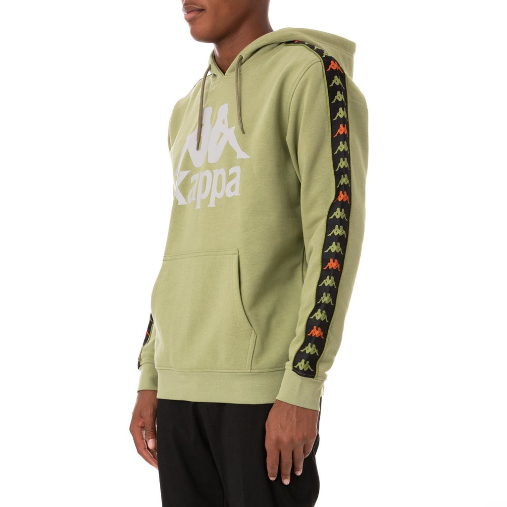 Kappa 222 Banda Hurtado 3 Hoodie - Green Salvia product image 2, provided for visual reference and product detail review