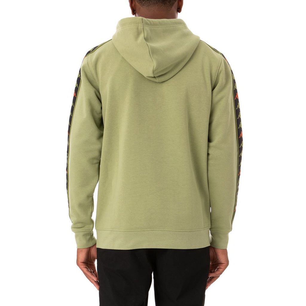 Kappa 222 Banda Hurtado 3 Hoodie - Green Salvia product image 3, provided for visual reference and product detail review
