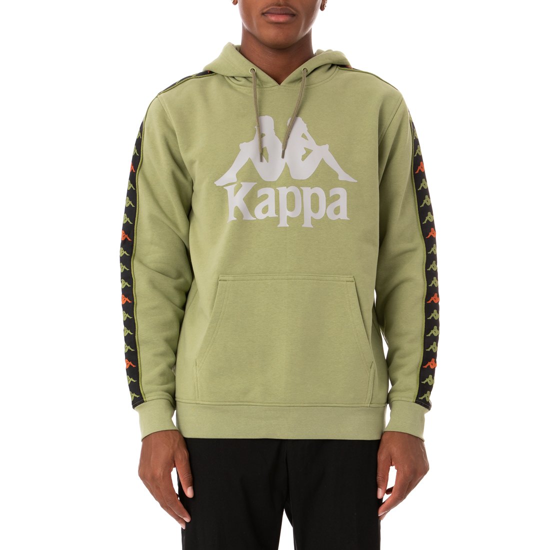 Kappa 222 Banda Hurtado 3 Hoodie - Green Salvia product image 1, provided for visual reference and product detail review