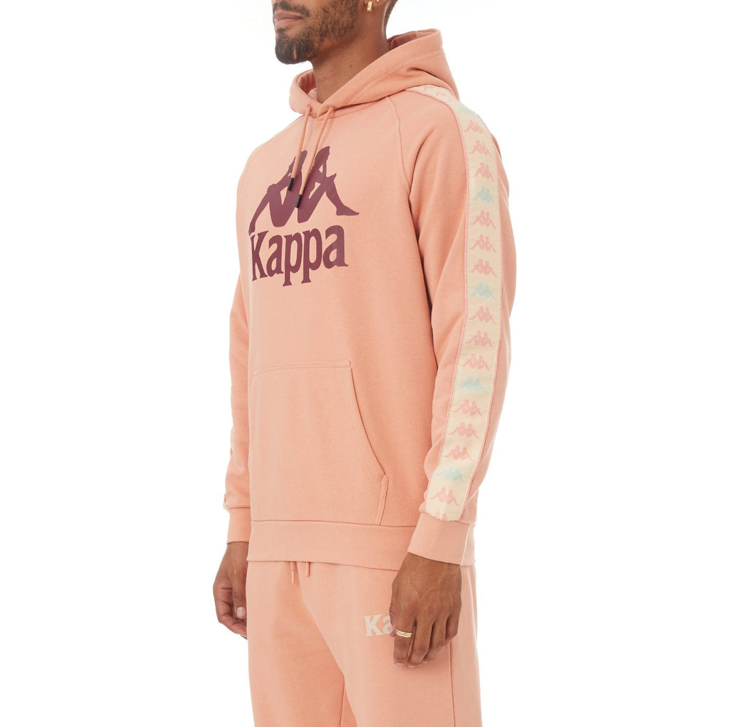 Kappa 222 Banda Hurtado 3 Hoodie - Pink Coral product image 2, provided for visual reference and product detail review