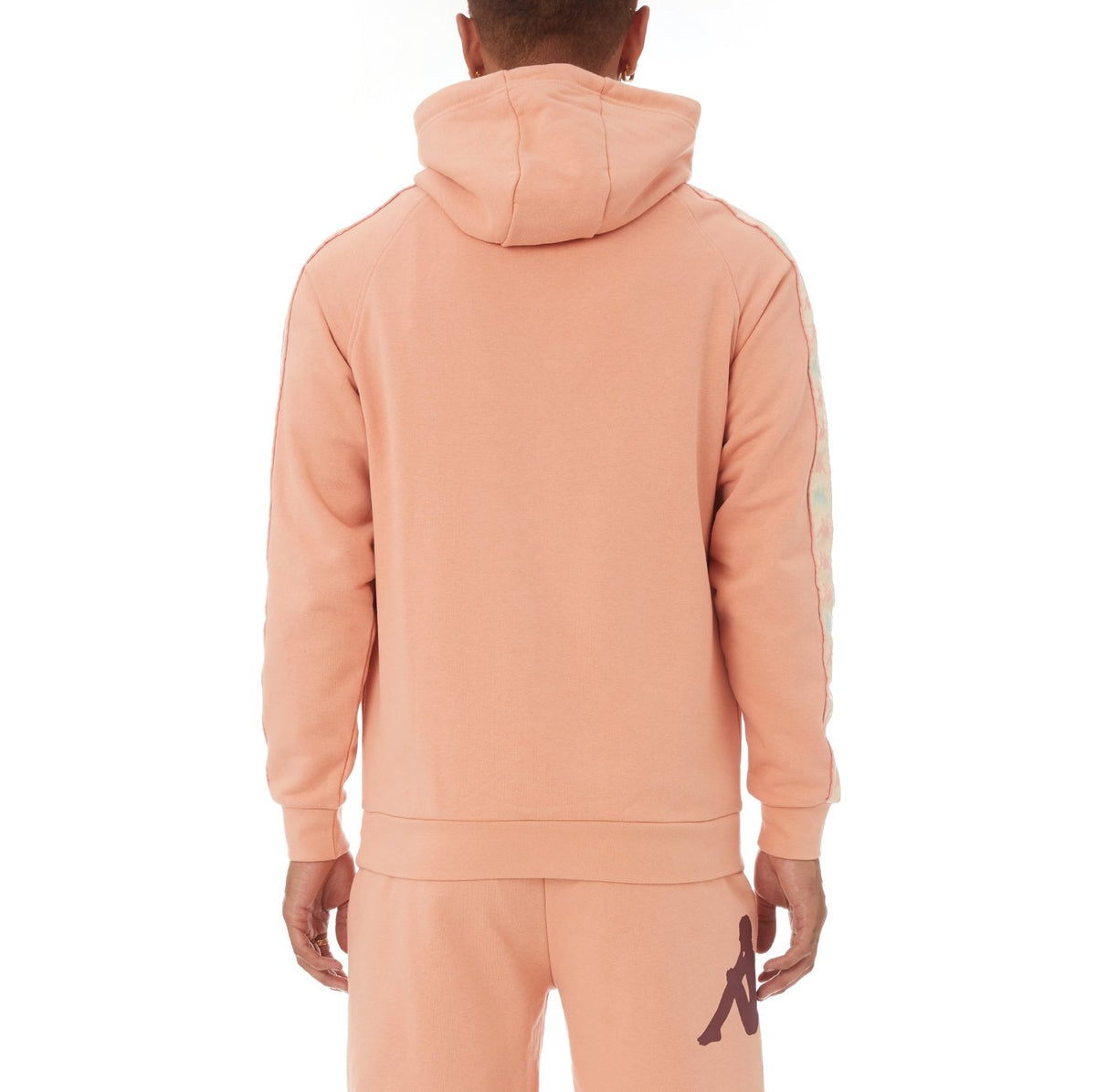 Kappa 222 Banda Hurtado 3 Hoodie - Pink Coral product image 3, provided for visual reference and product detail review