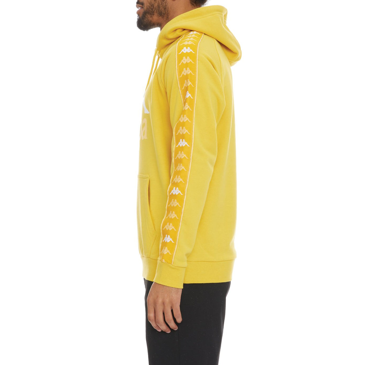 Kappa 222 Banda Hurtado 3 Hoodie - Yellow Vanilla product image 3, provided for visual reference and product detail review