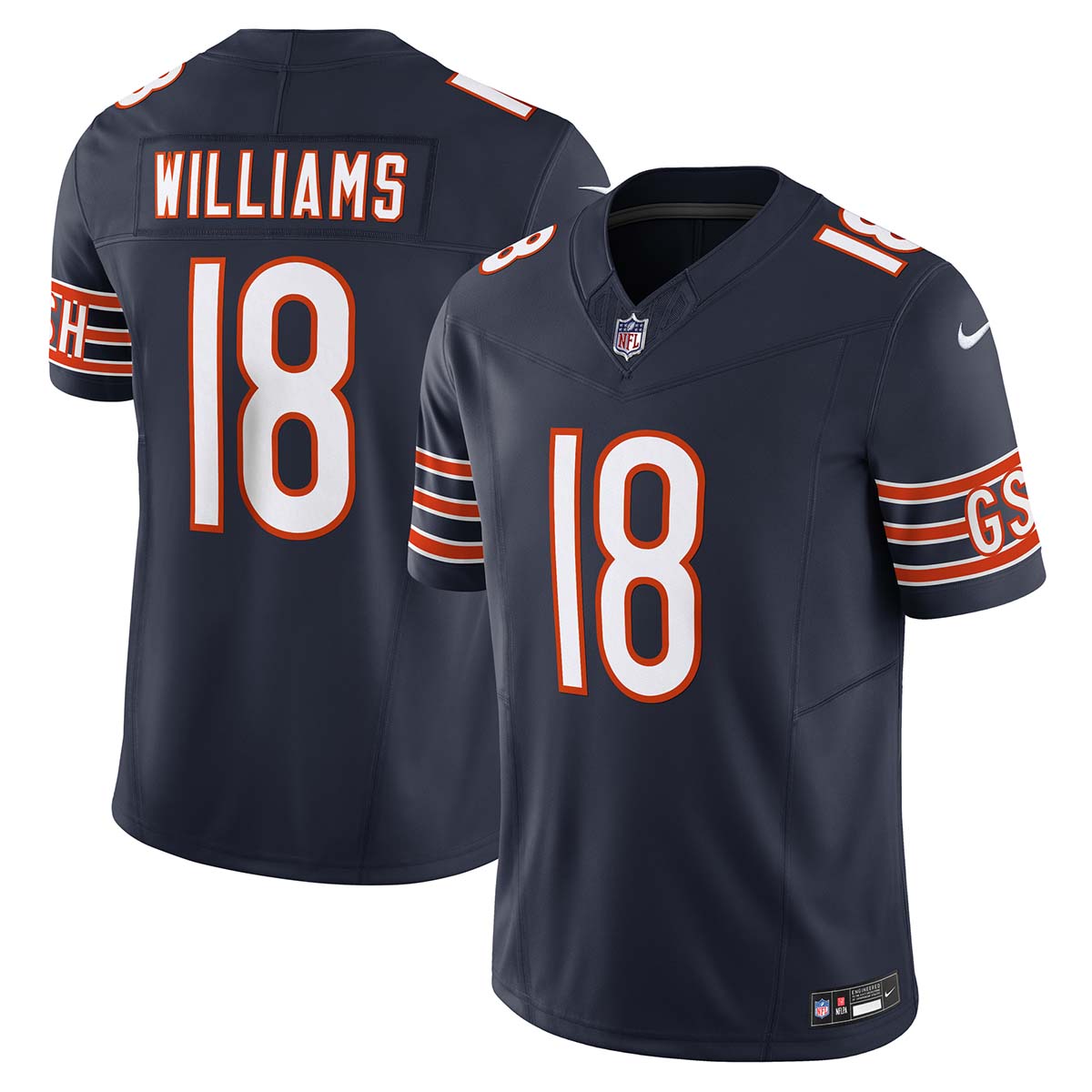 Caleb Williams Chicago Bears Nike Men Limited Navy Jersey product image 1, provided for visual reference and product detail