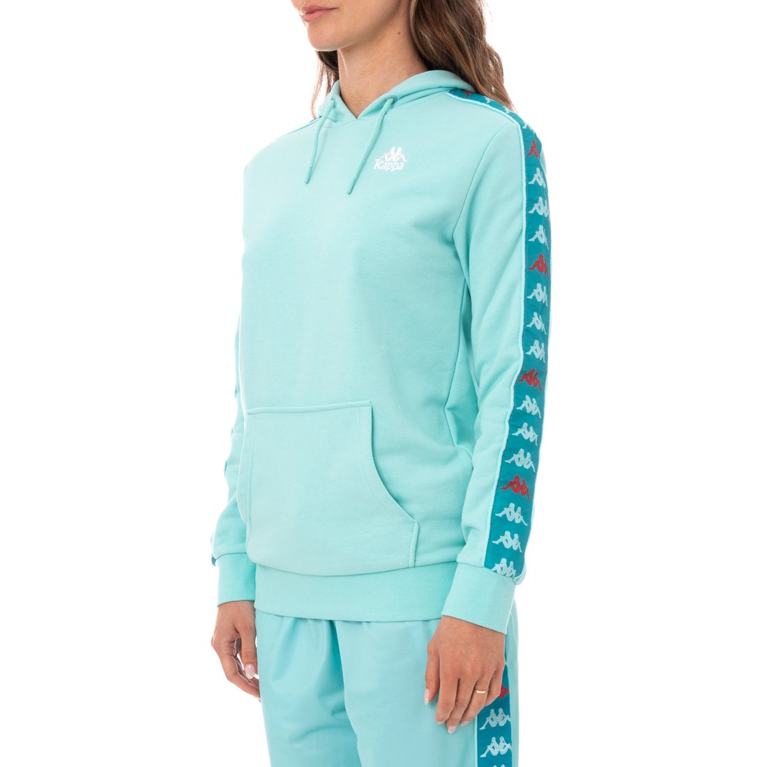Kappa Womens 222 Banda Budy 3 Hoodie - Peacock product image 4, provided for visual reference and product detail review