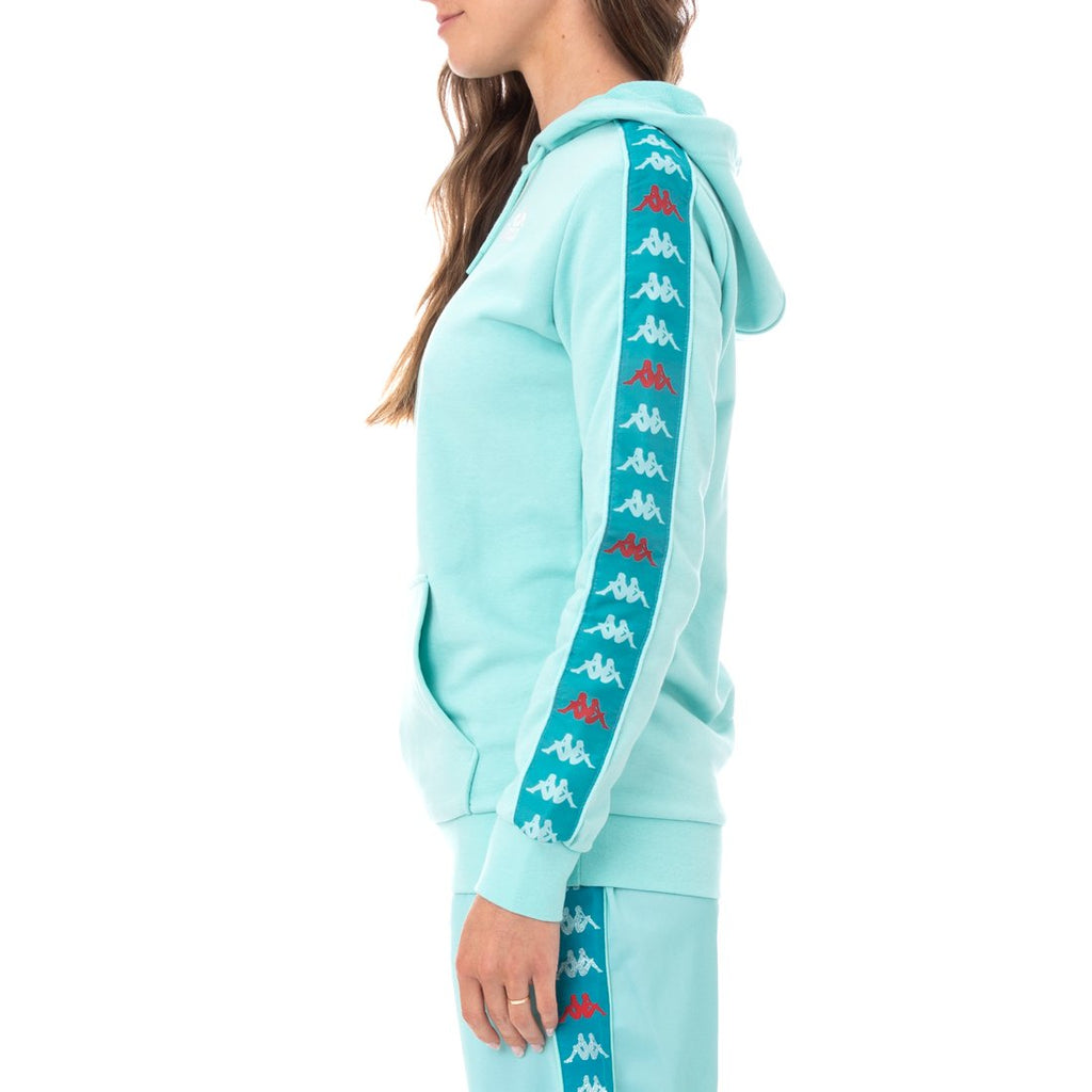 Kappa Womens 222 Banda Budy 3 Hoodie - Peacock product image 2, provided for visual reference and product detail review