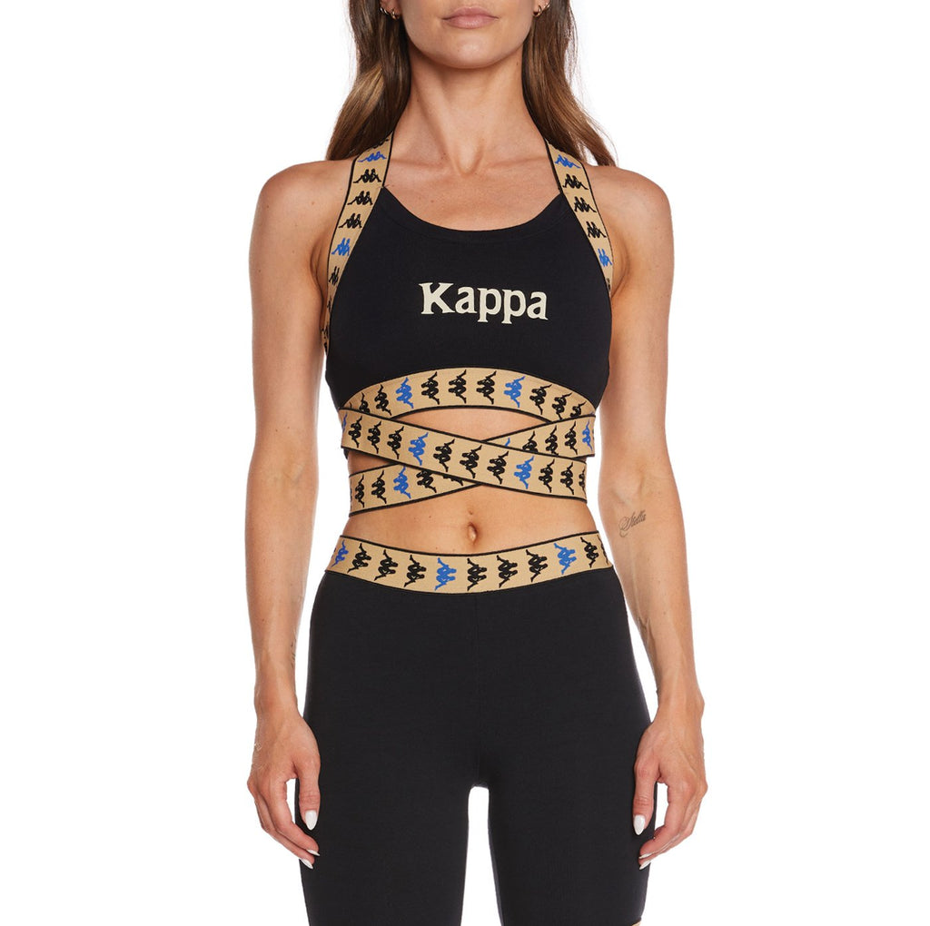 Kappa Womens 222 Banda Ivohibe Bra Top - Black product image 1, provided for visual reference and product detail review