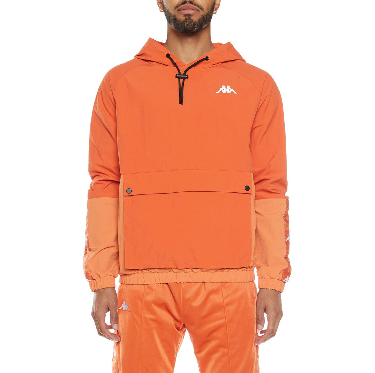 Kappa 222 Banda Edonin Anorak - Orange Dusty White product image 1, provided for visual reference and product detail review