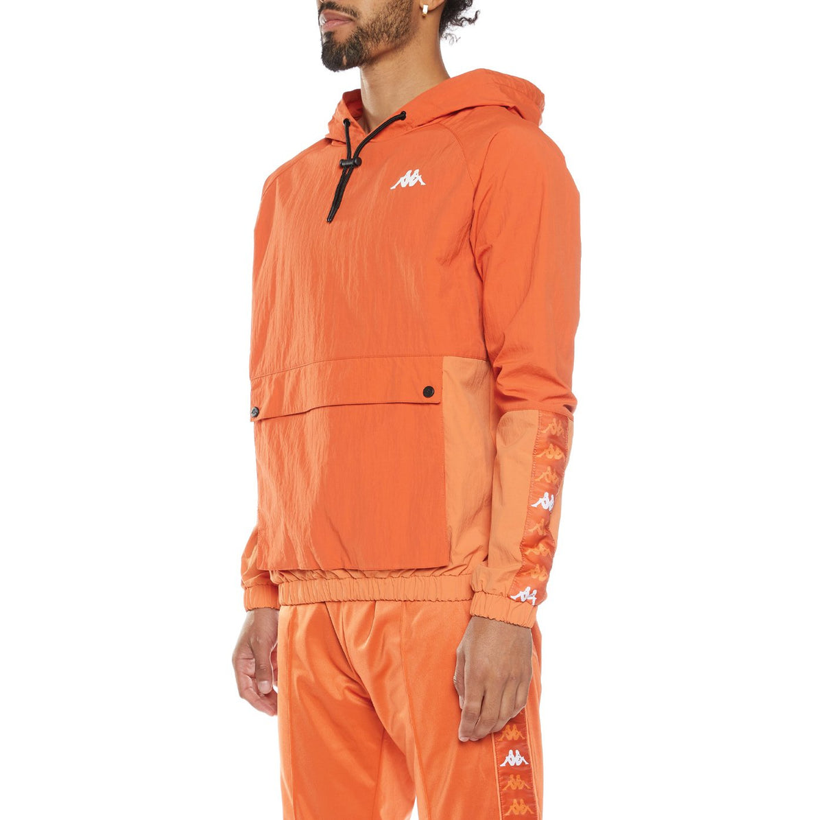 Kappa 222 Banda Edonin Anorak - Orange Dusty White product image 2, provided for visual reference and product detail review