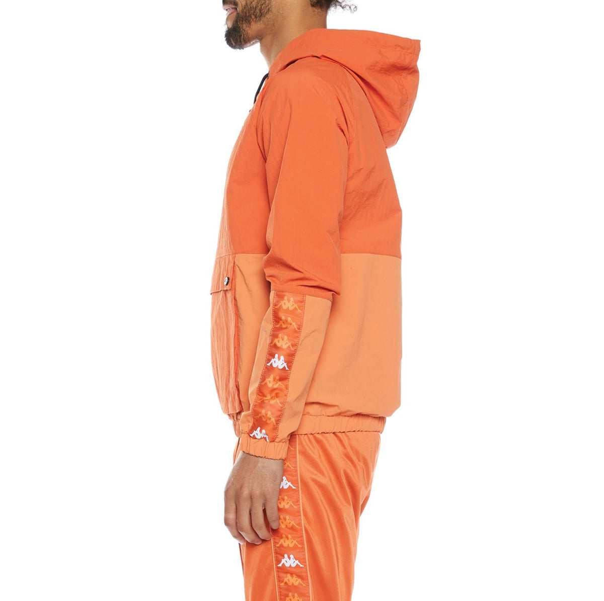 Kappa 222 Banda Edonin Anorak - Orange Dusty White product image 3, provided for visual reference and product detail review