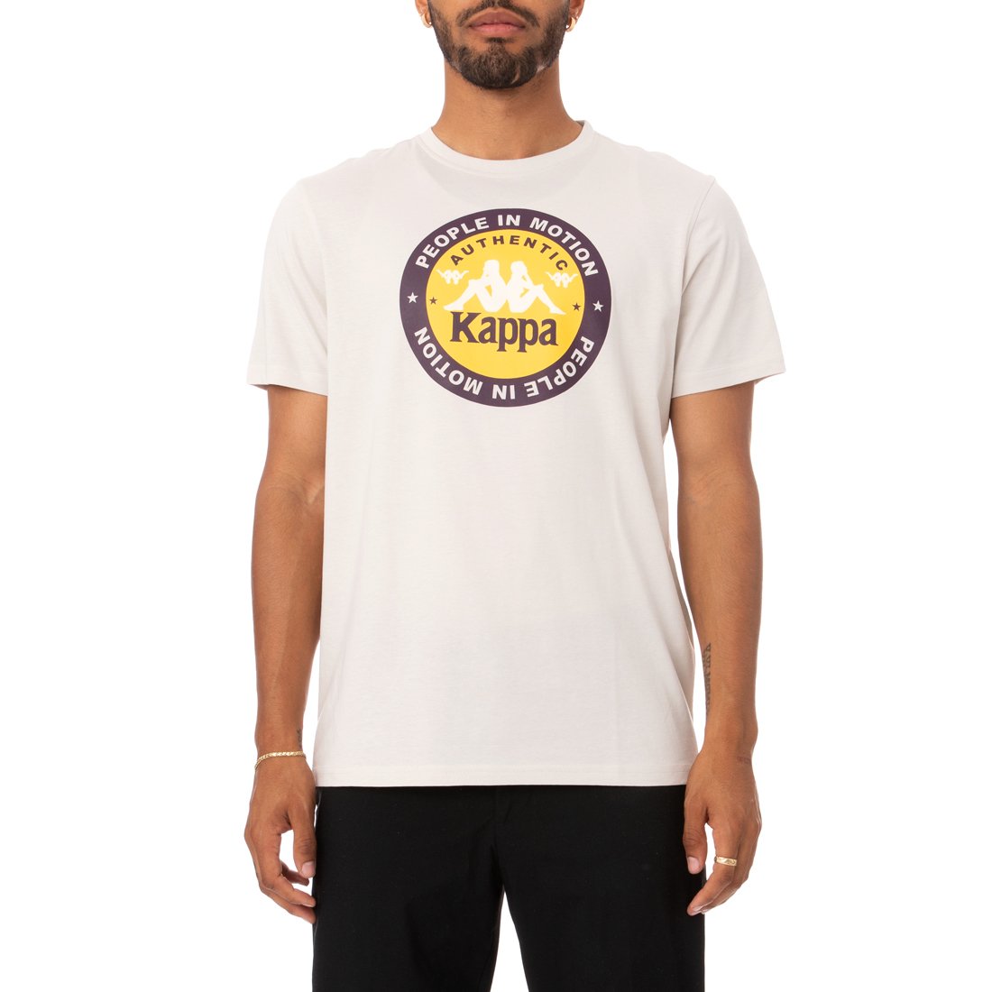 Kappa Authentic Franeker T-Shirt - Grey Silver product image 1, provided for visual reference and product detail review