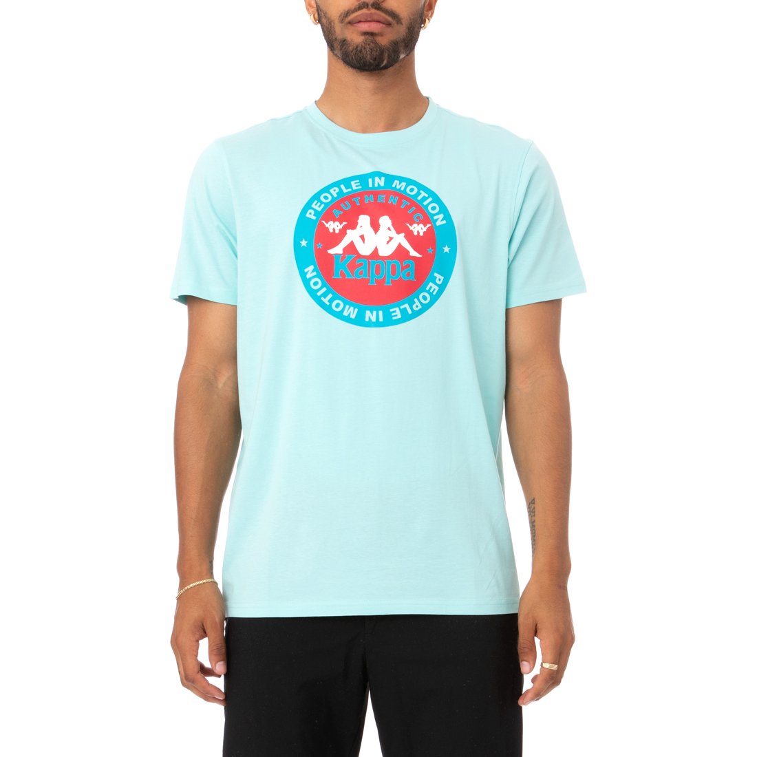Kappa Authentic Franeker T-Shirt - Peacock product image 1, provided for visual reference and product detail review