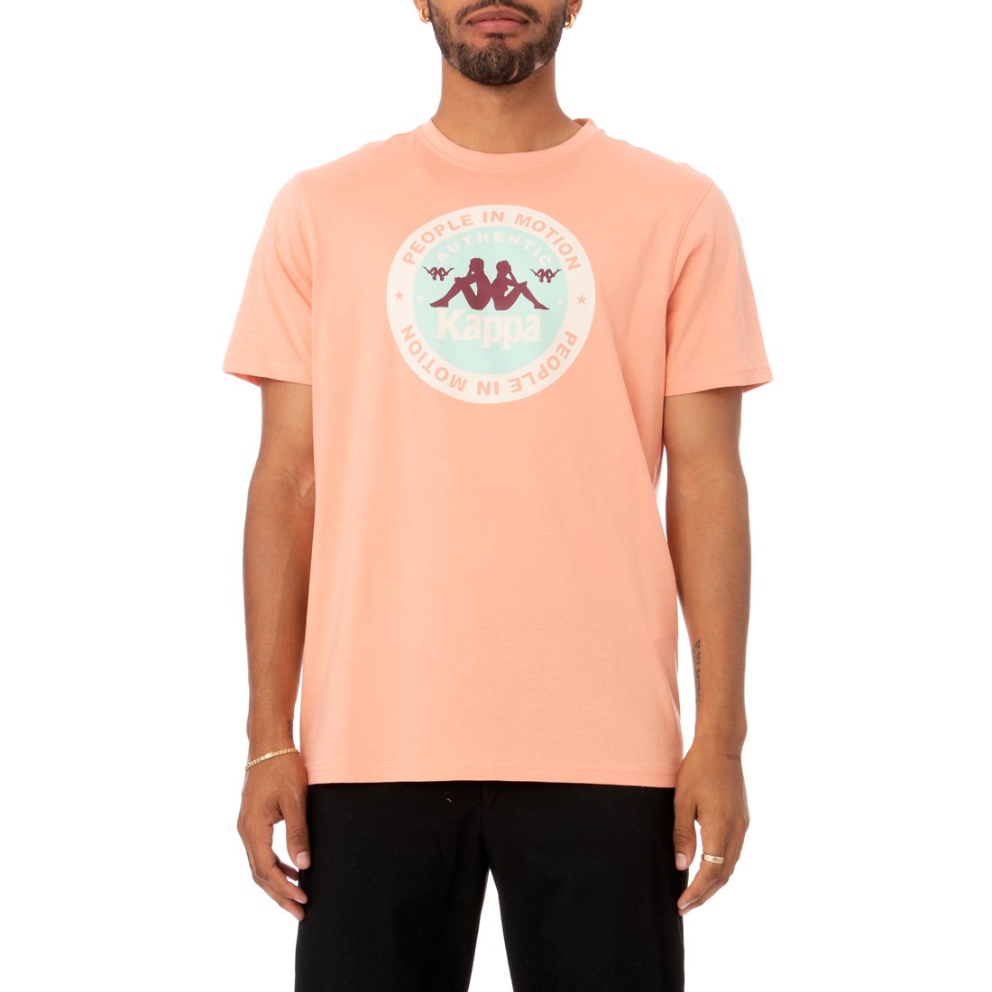 KAPPA Men AUTHENTIC FRANEKER T-SHIRT -SMOKE RED product image 1, provided for visual reference and product detail review