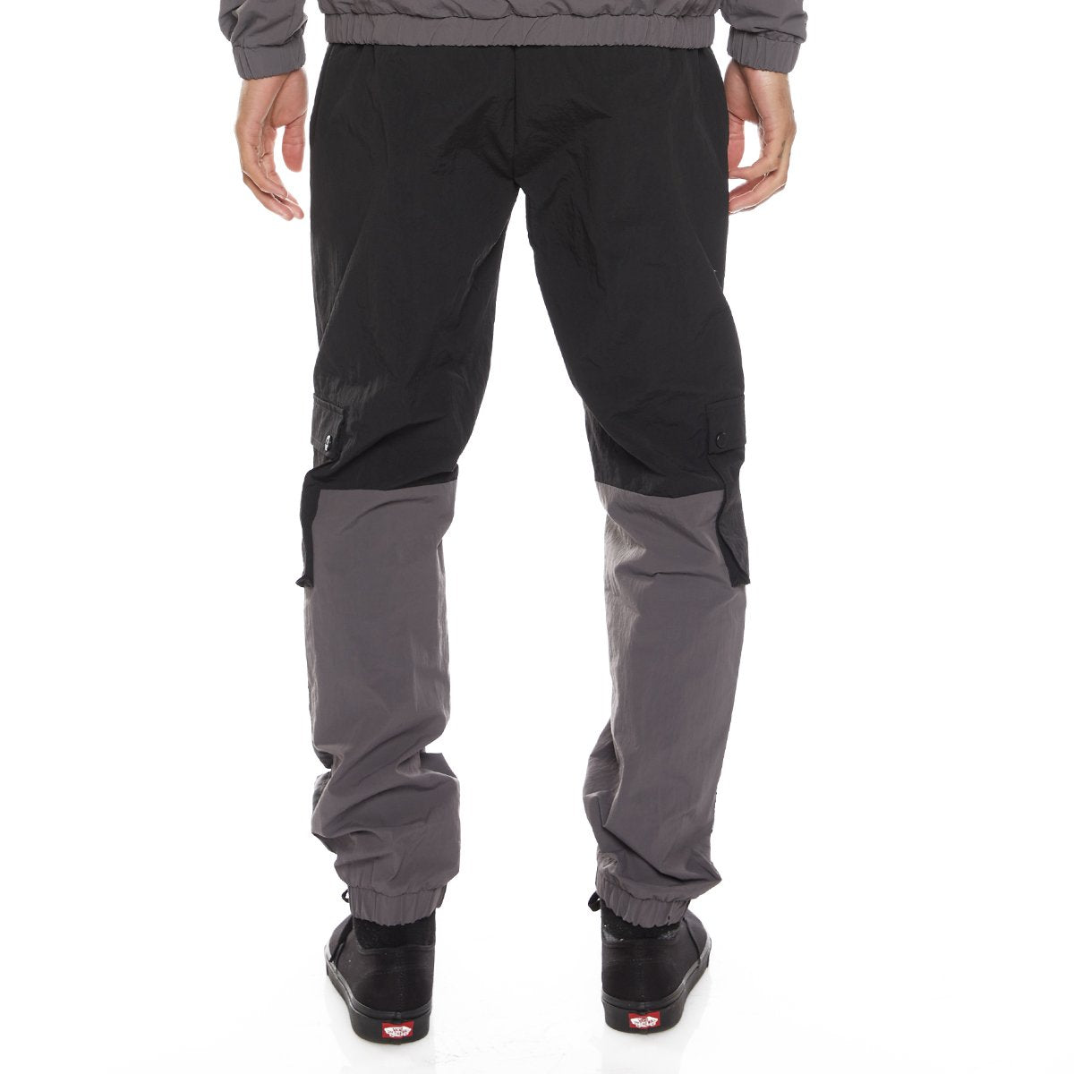 Kappa 222 Banda Eristin Woven Pants - Black Grey White product image 4, provided for visual reference and product detail