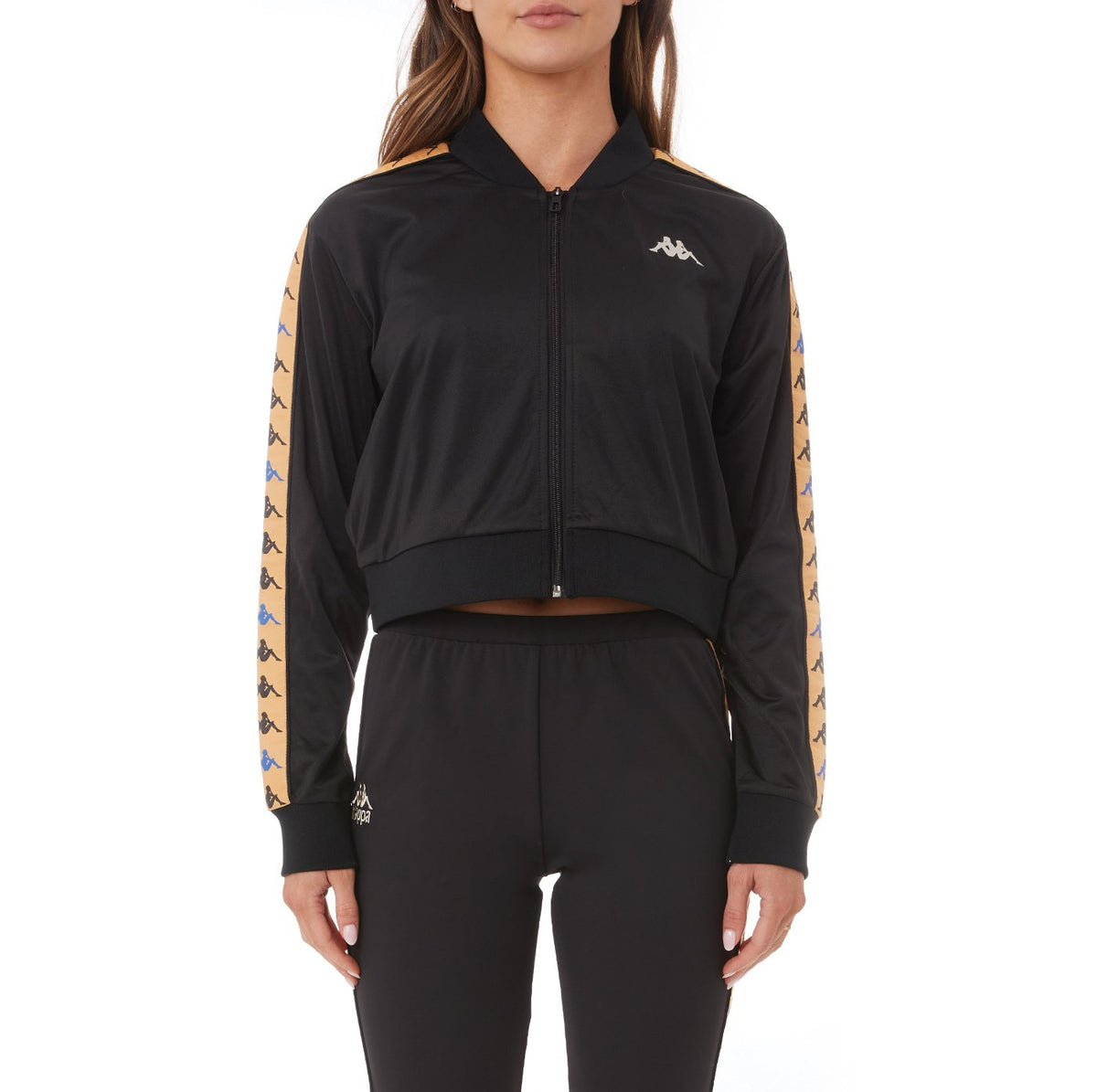 Kappa Womens 222 Banda Osbar Track Jacket - Black product image 1, provided for visual reference and product detail review