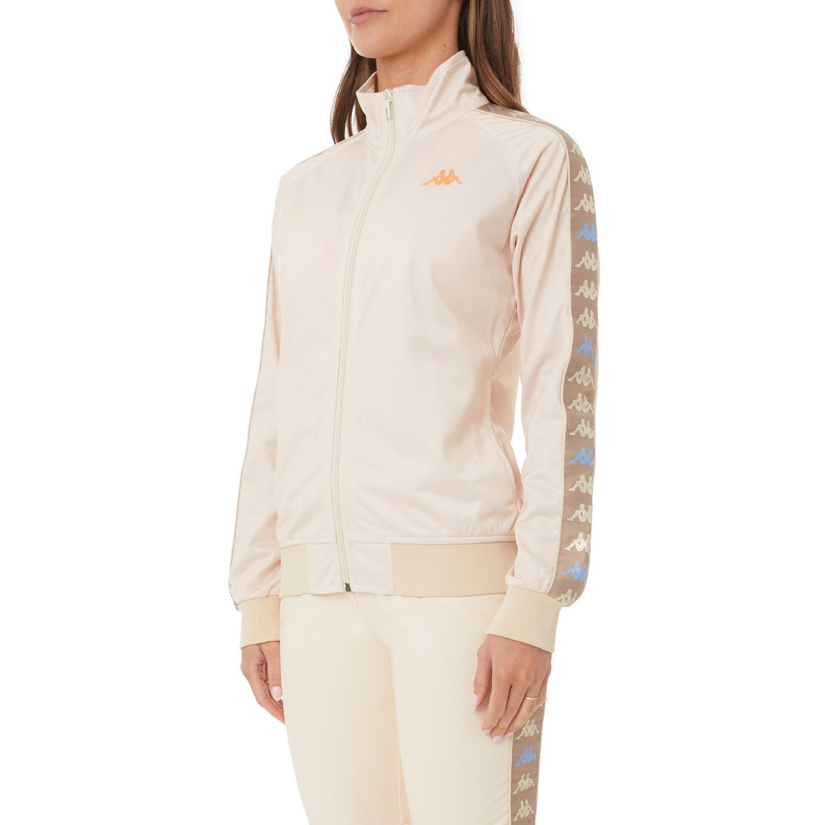 Kappa Womens 222 Banda Faratsiho Track Jacket - Beige product image 2, provided for visual reference and product detail