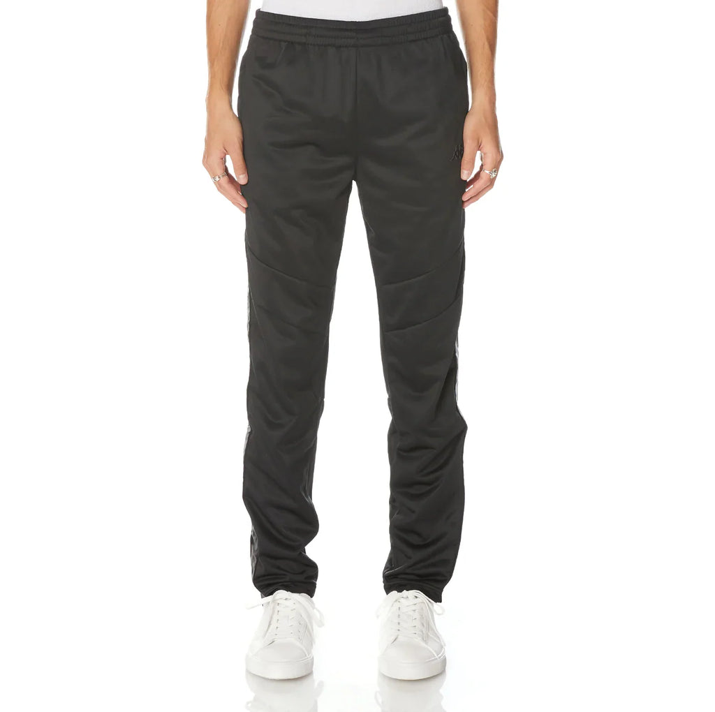 Kappa 222 Banda Aderno Trackpants - Black/Black product image 1, provided for visual reference and product detail review