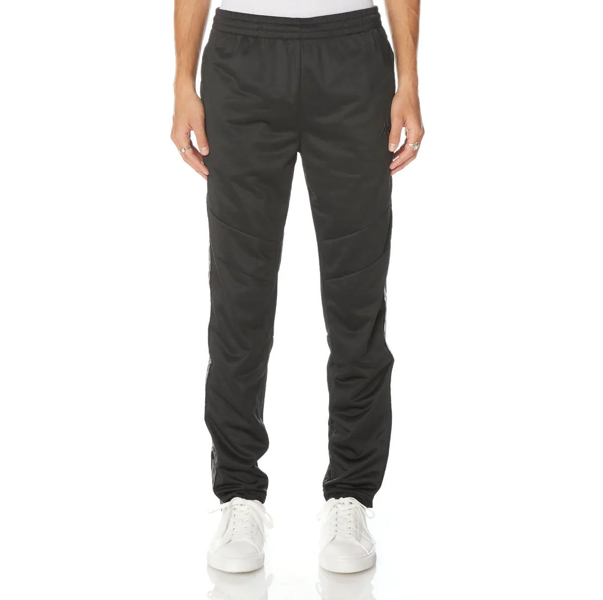 Kappa 222 Banda Aderno Trackpants - Black/Black product image 1, provided for visual reference and product detail review