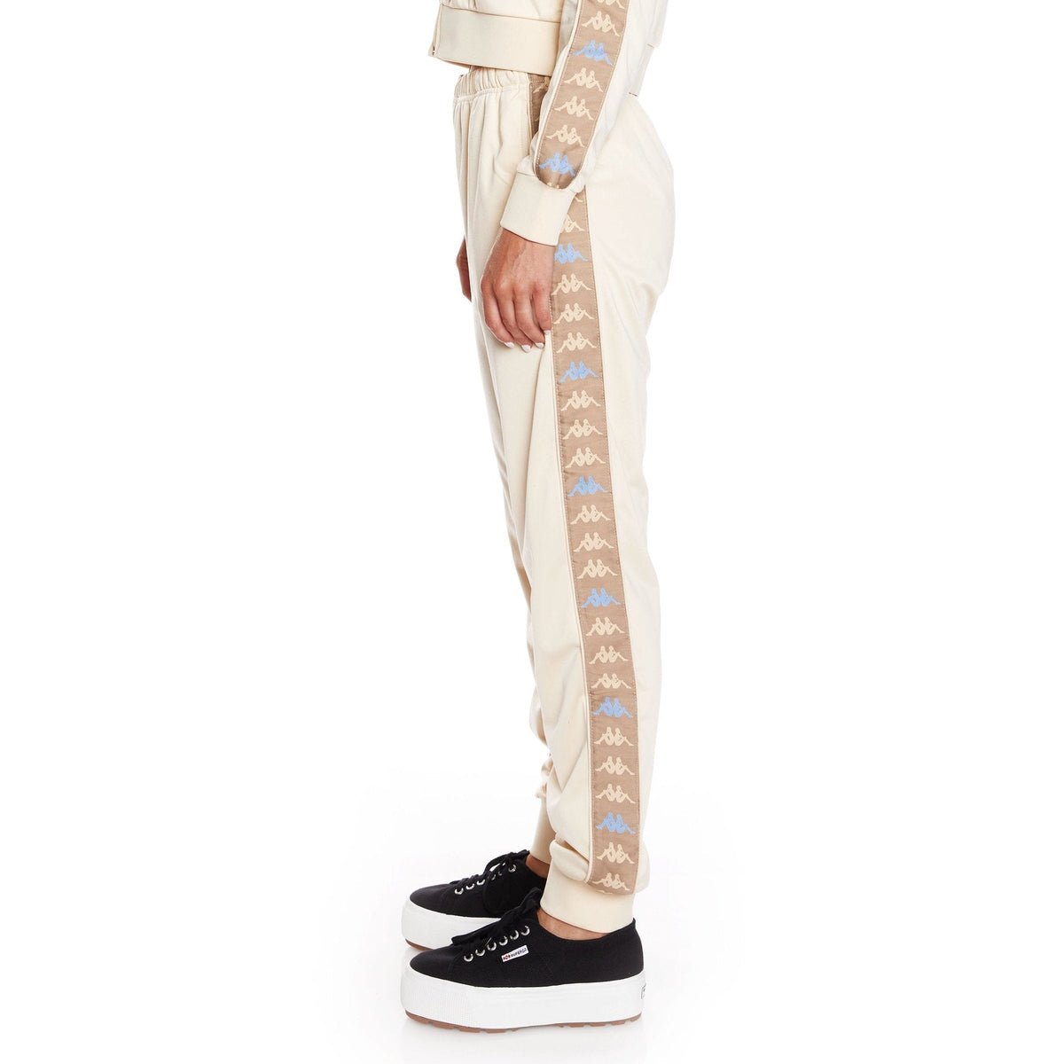 Kappa Womens 222 Banda Wrastory Trackpants - Beige product image 3, provided for visual reference and product detail review