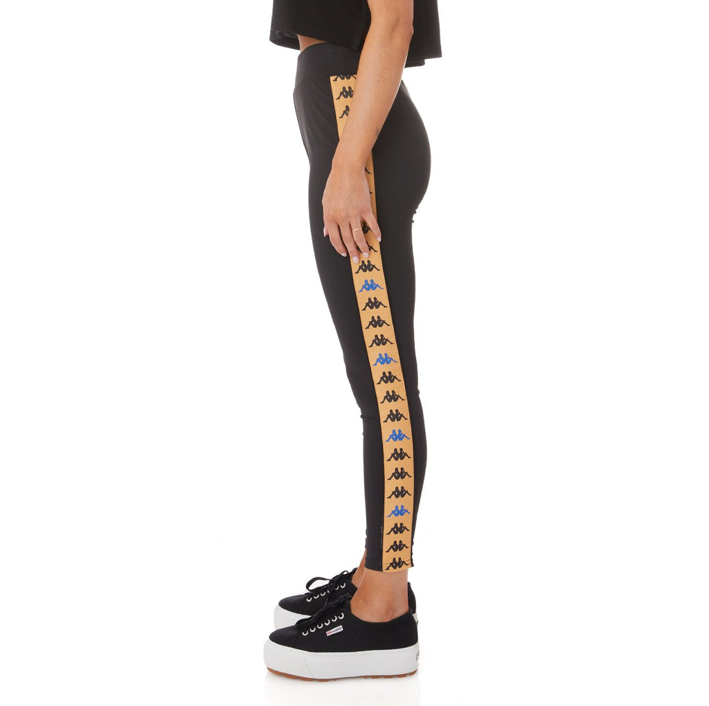 Kappa Womens 222 Banda Bartes Leggings - Black product image 3, provided for visual reference and product detail review