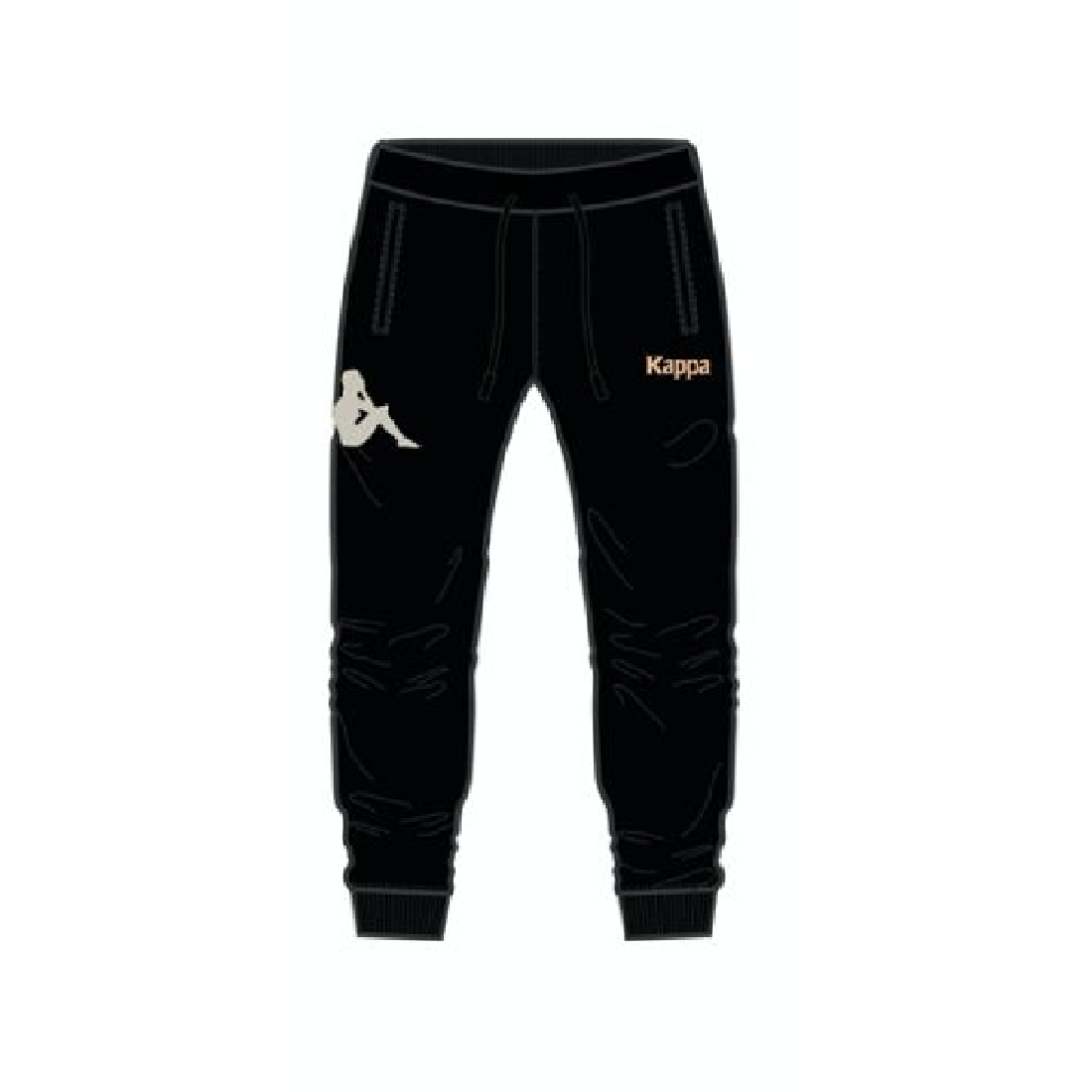 Kappa Authentic Coevorden Sweatpants - Black product image 1, provided for visual reference and product detail review