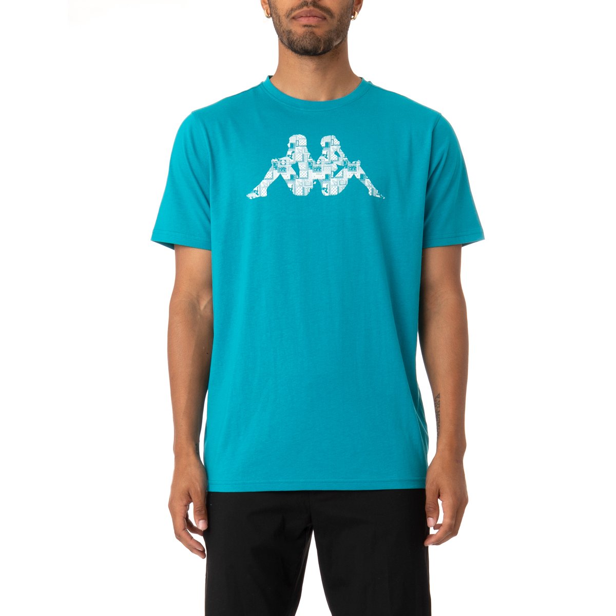Kappa Authentic Ankazoabo T-Shirt - Peacock product image 1, provided for visual reference and product detail review