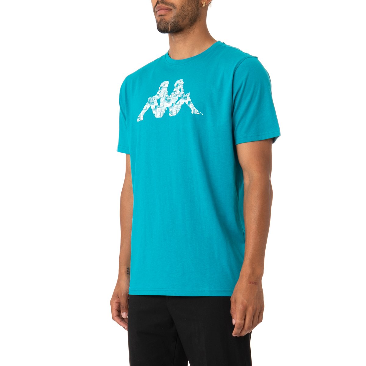 Kappa Authentic Ankazoabo T-Shirt - Peacock product image 2, provided for visual reference and product detail review