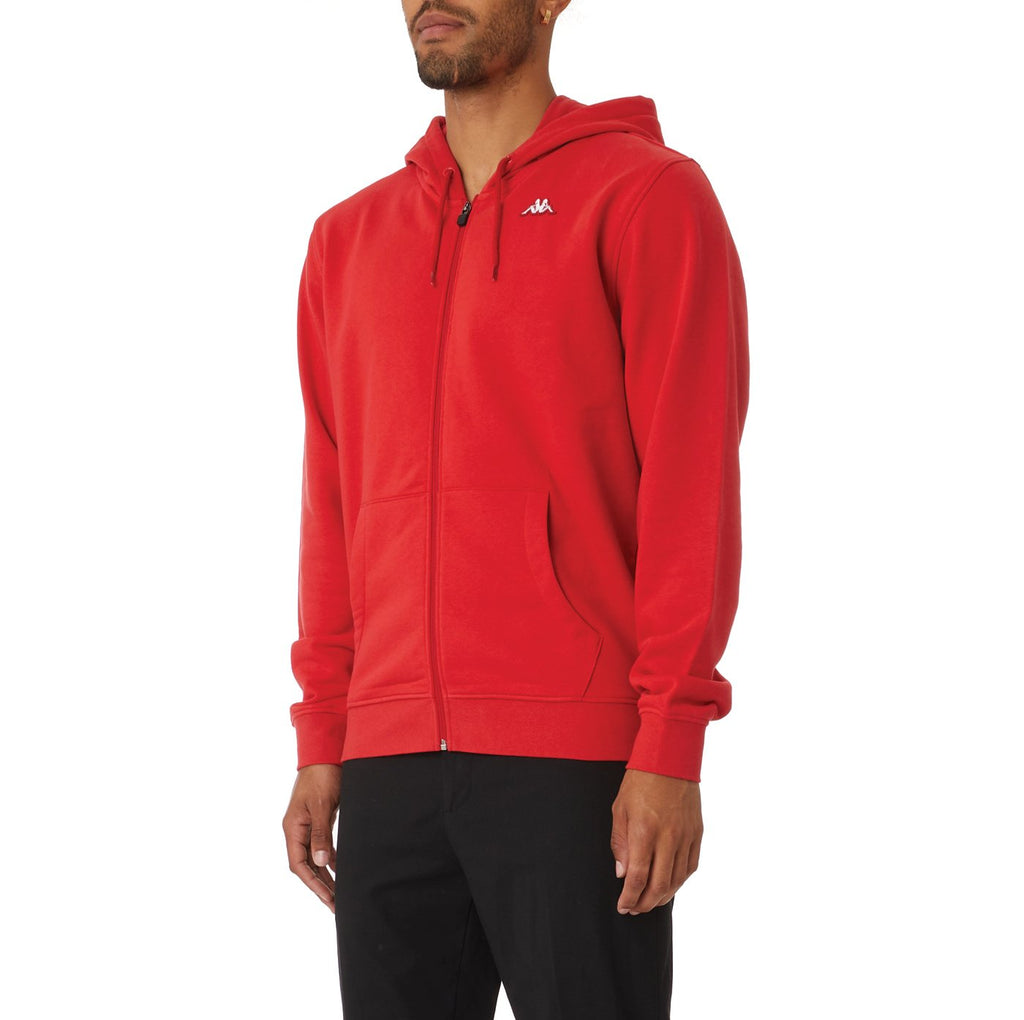 Kappa Authentic Lund Zip Hoodie - Red product image 2, provided for visual reference and product detail review