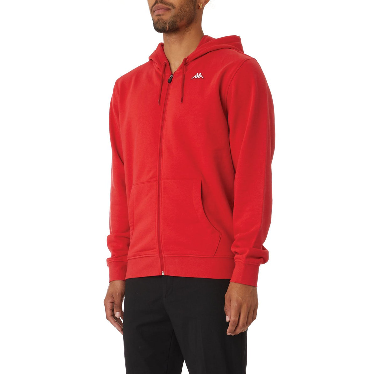 Kappa Authentic Lund Zip Hoodie - Red product image 2, provided for visual reference and product detail review