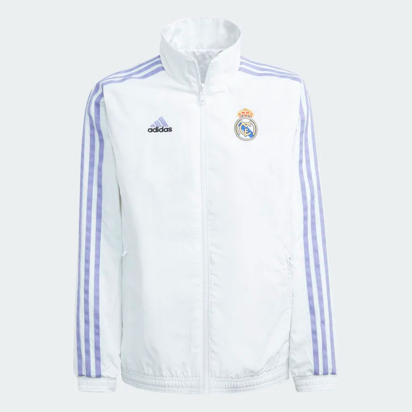 Adidas Youth Real Madrid Anthem Reversible Jacket product image 1, provided for visual reference and product detail review