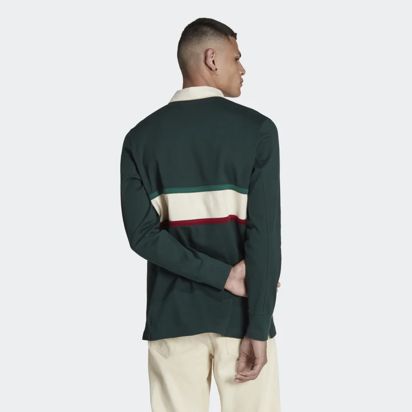 Adidas Mexico Lifestyler Long Sleeve Polo Shirt product image 2, provided for visual reference and product detail review