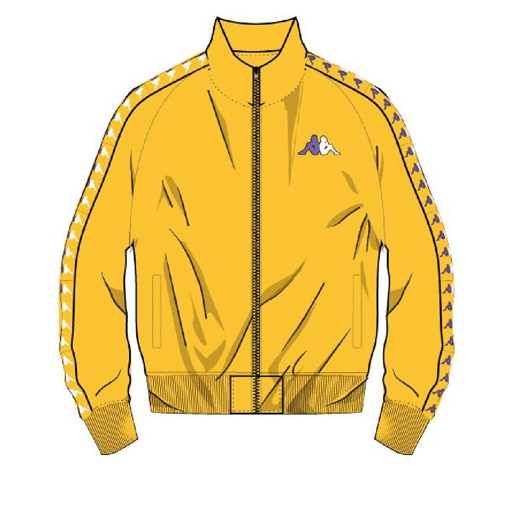 Kappa 222 BANDA CARAMBIE TRACK JACKET - YELLOW product image 1, provided for visual reference and product detail review