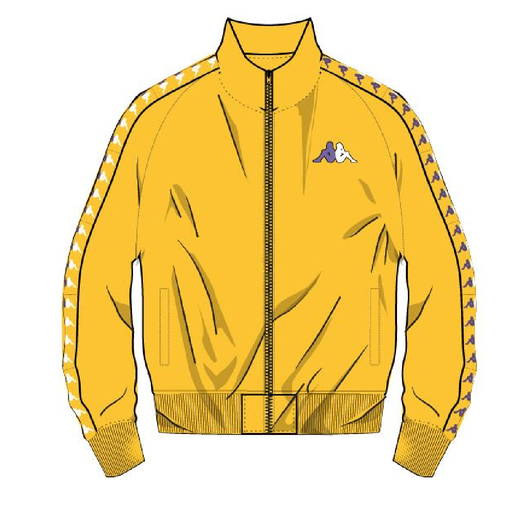 Kappa 222 BANDA CARAMBIE TRACK JACKET - YELLOW product image 1, provided for visual reference and product detail review