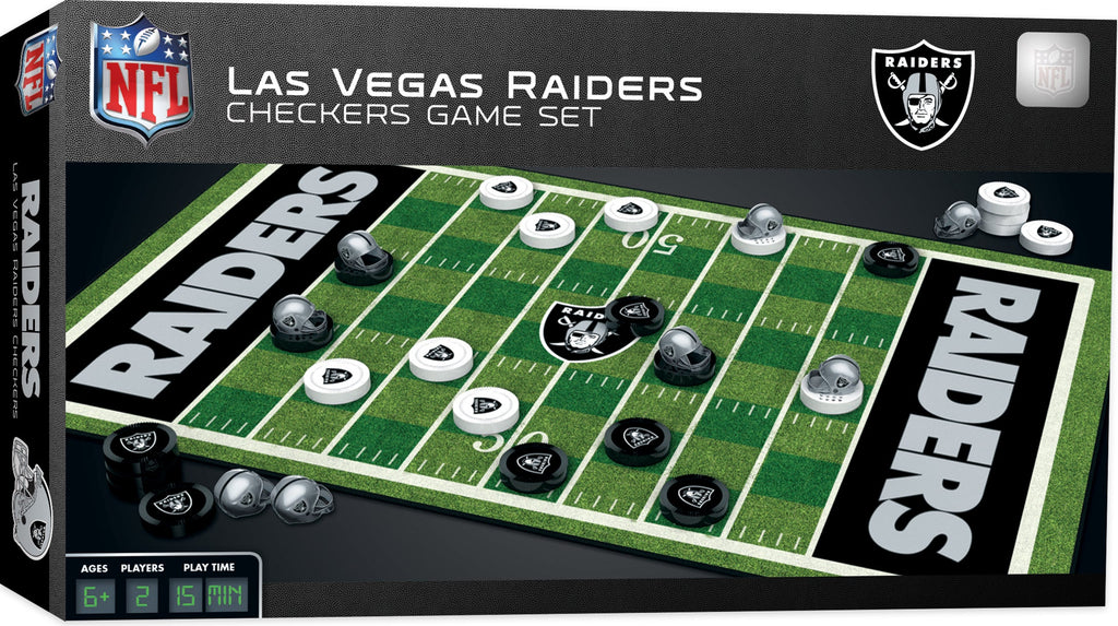 Las Vegas Raiders Checkers Board Game product image 1, provided for visual reference and product detail review