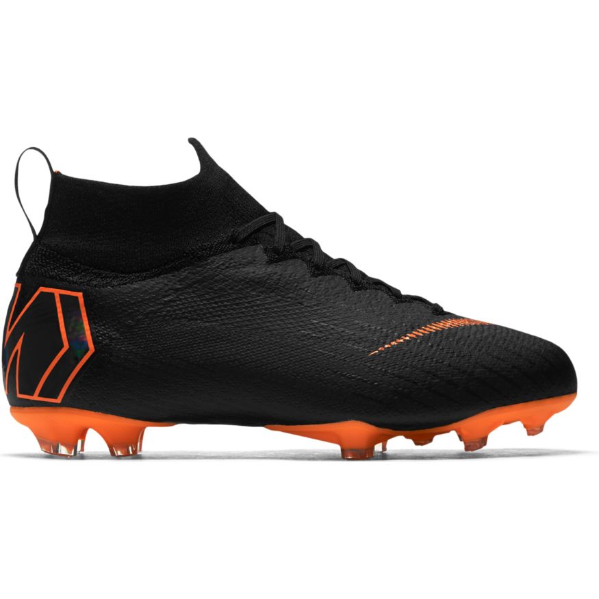 Nike Mercurial Jr Superfly 360 Elite Fg-Black/Total Orange/White product image 5, provided for visual reference and product