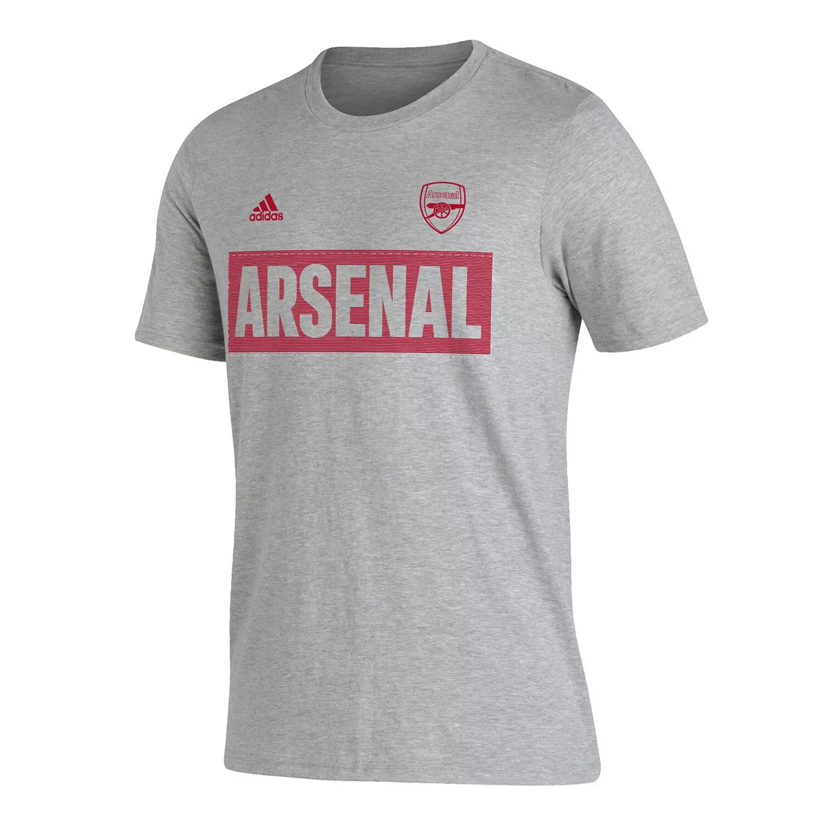 Adidas Arsenal FC Box T-Shirt- Gray product image 1, provided for visual reference and product detail review
