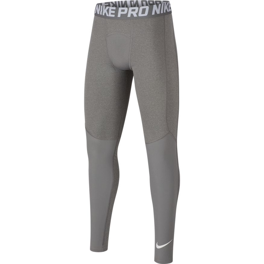 Nike Youth Pro Dri-Fit Training Tights - Grey product image 3, provided for visual reference and product detail review