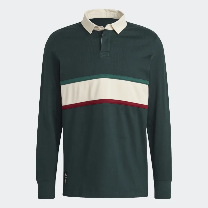 Adidas Mexico Lifestyler Long Sleeve Polo Shirt product image 1, provided for visual reference and product detail review