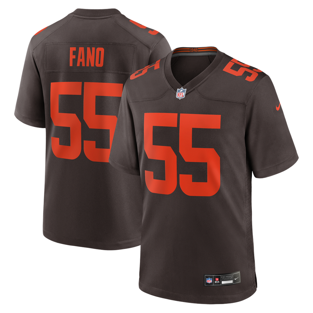Cleveland Browns Spencer Fano Nike Brown Alternate Game product image 1