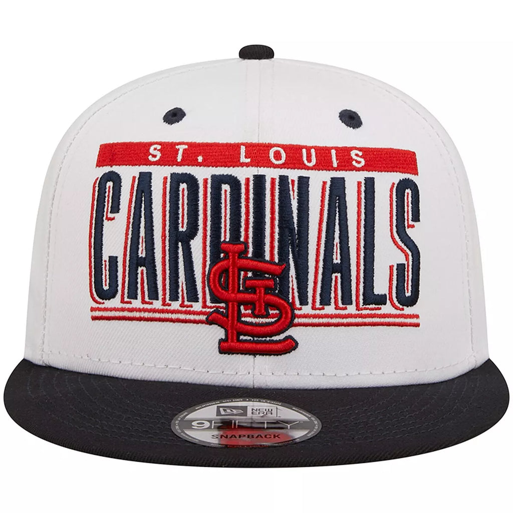 New Era ST Louis Cardinals Retro Title 9FIFTY Snapback Hat - White/Navy product image 2, provided for visual reference and