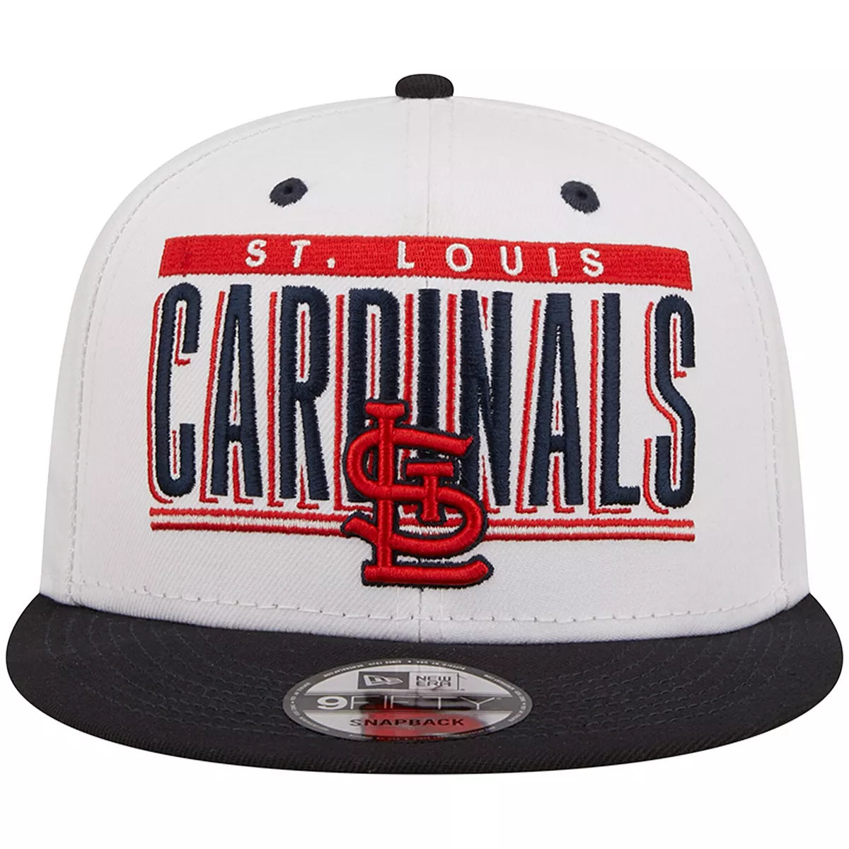 New Era ST Louis Cardinals Retro Title 9FIFTY Snapback Hat - White/Navy product image 2, provided for visual reference and