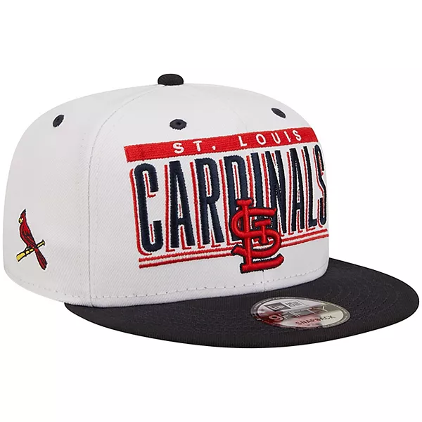 New Era ST Louis Cardinals Retro Title 9FIFTY Snapback Hat - White/Navy product image 5, provided for visual reference and