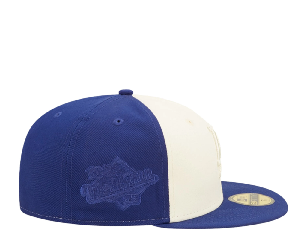 New Era Los Angeles Dodgers 2-Tone 59Fifty Fitted Hat-Blue/Cream product image 3, provided for visual reference and product