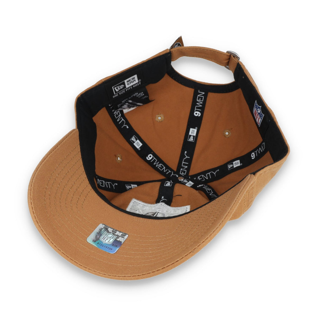 New Era Las Vegas Raiders Core Classic 2.0 9TWENTY Adjustable Hat-Khaki product image 7, provided for visual reference and