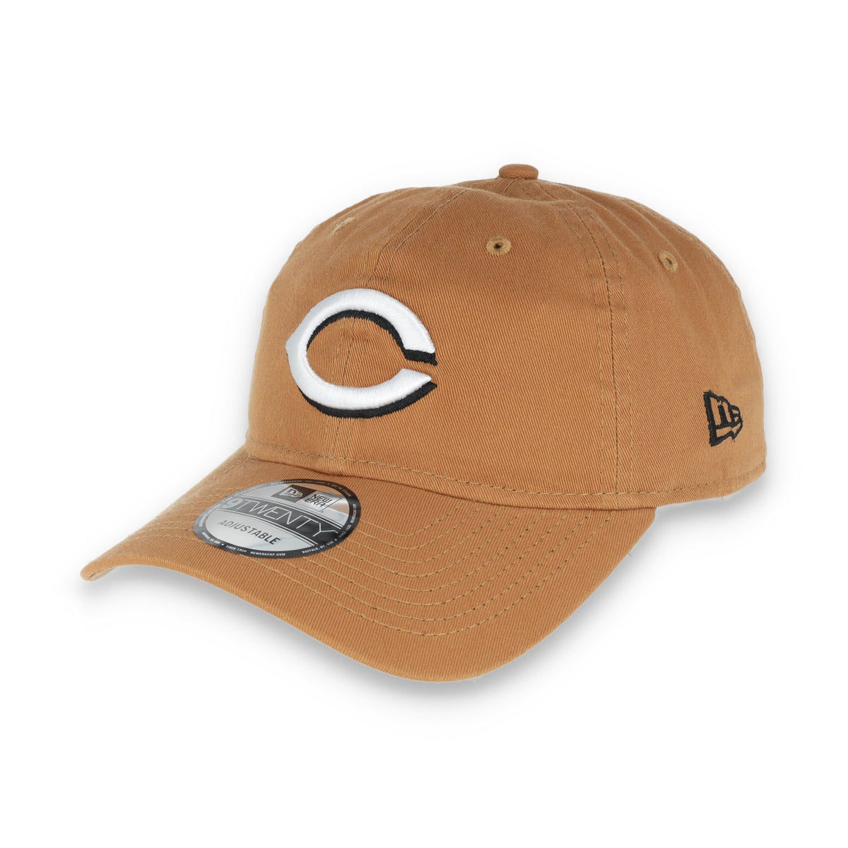New Era Cincinnati Reds Core Classic 2.0 9TWENTY Adjustable Hat-Khaki product image 3, provided for visual reference and