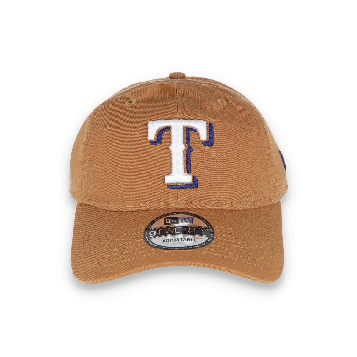 New Era Texas Rangers Core Classic 2.0 9TWENTY Adjustable Hat-Khaki product image 2, provided for visual reference and
