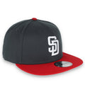 New Era San Diego 2-Tone Color Pack 9FIFTY Snapback Hat-Grey/Red product image 1, provided for visual reference and product