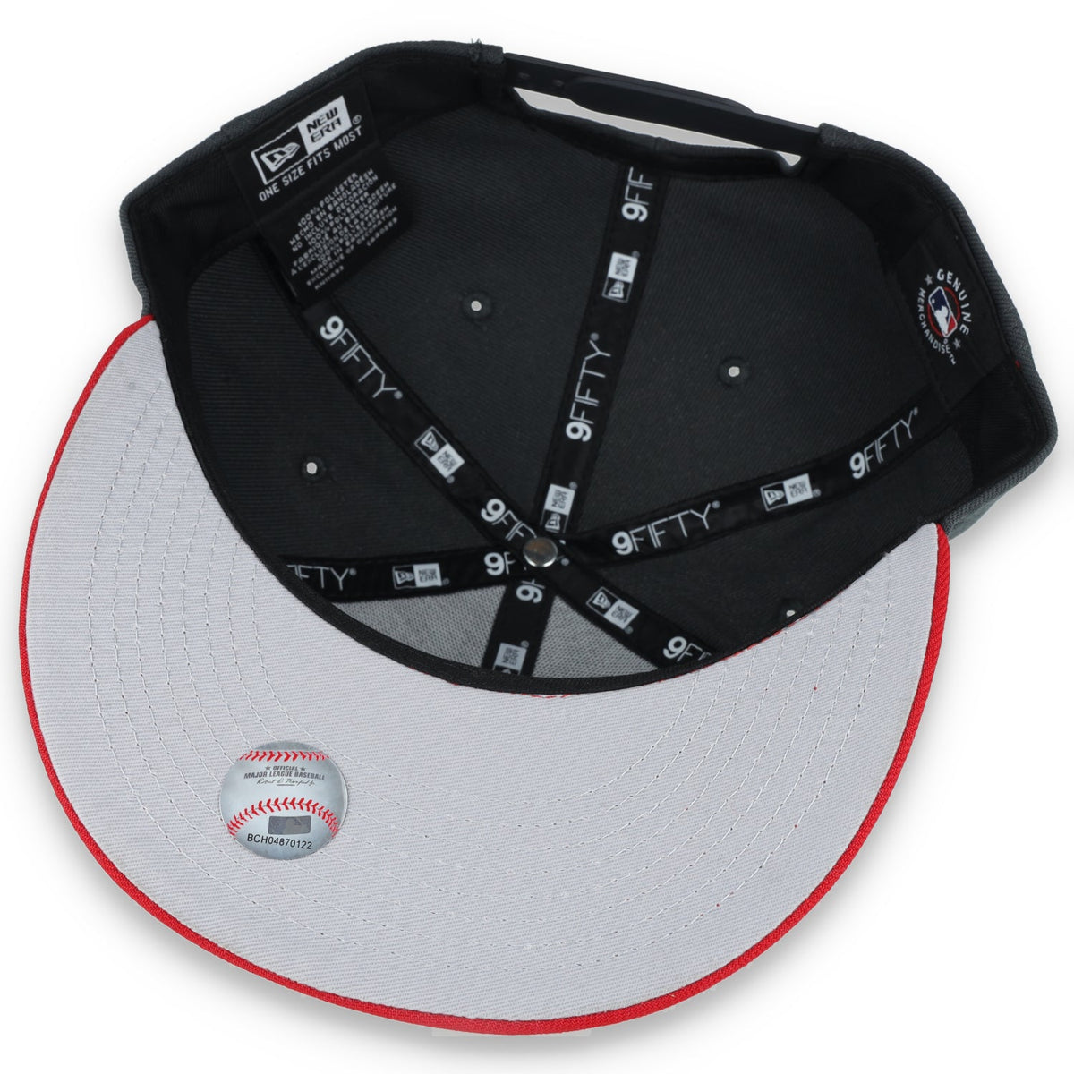 New Era San Diego 2-Tone Color Pack 9FIFTY Snapback Hat-Grey/Red product image 7, provided for visual reference and product