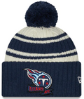 New Era Tennessee Titans Cold Weather Pom Knit product image 1, provided for visual reference and product detail review